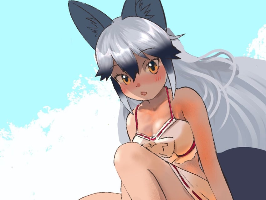 silver fox (kemono friends and 1 more) drawn by ieinu_account