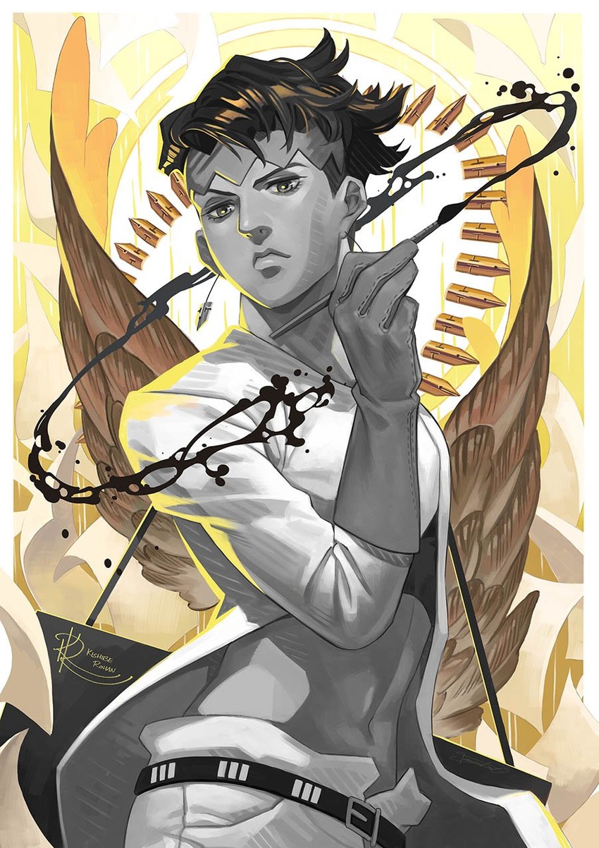 kishibe rohan (jojo no kimyou na bouken and 1 more) drawn by tamasaburo_(braudraws)