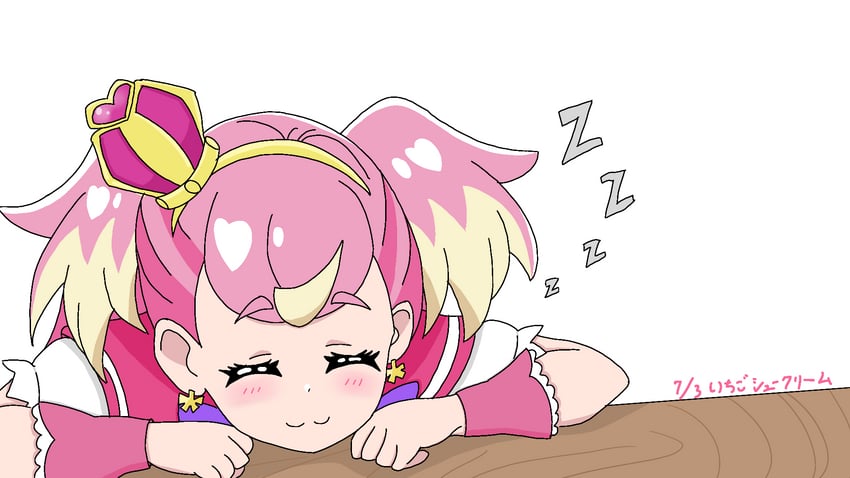 inukai komugi and cure wonderful (precure and 1 more) drawn by strawberry_creampuff