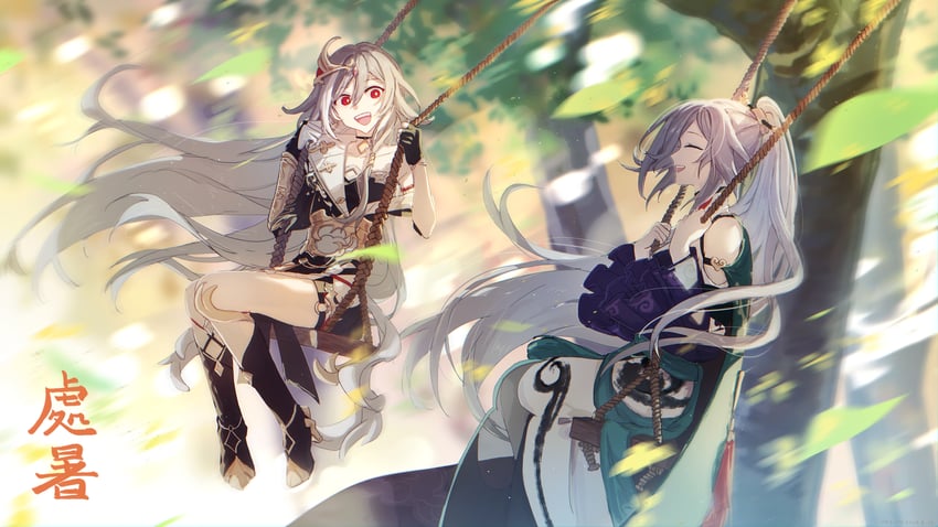 fu hua and herrscher of sentience (honkai and 1 more) drawn by arsum0731