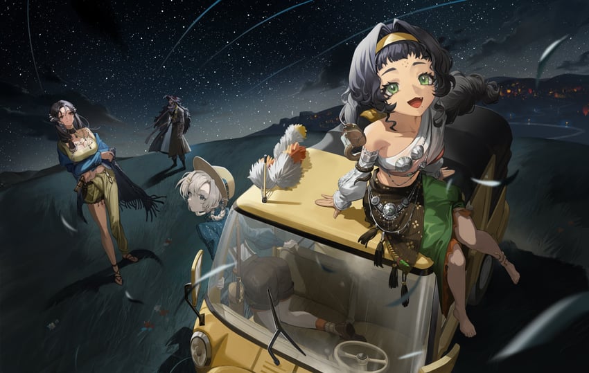 matilda bouanich, kaalaa baunaa, shamane, and kanjira (reverse:1999) drawn by dangoose