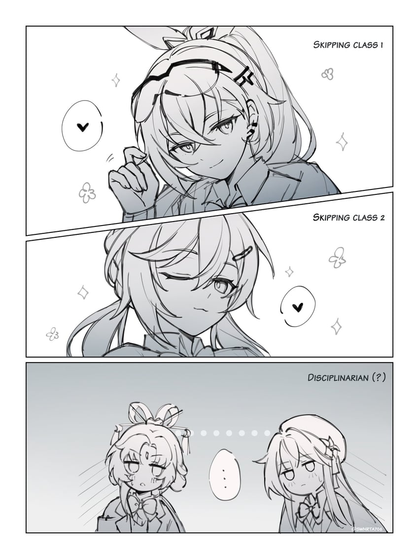 silver wolf, herta, fu xuan, and qingque (honkai and 1 more) drawn by akq_swhrta706
