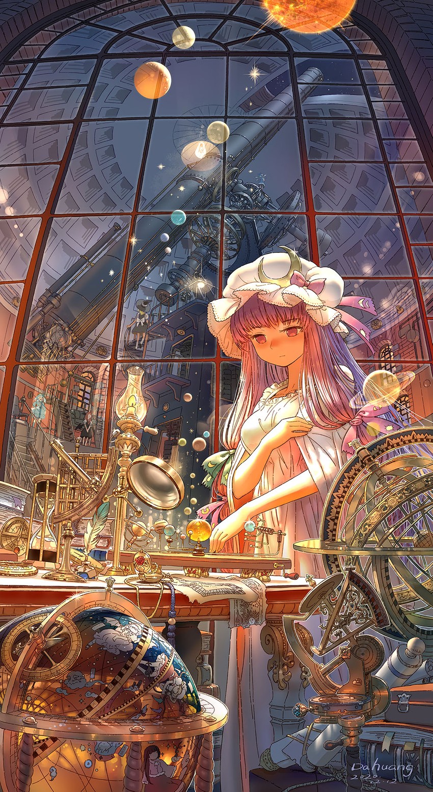 kirisame marisa, remilia scarlet, flandre scarlet, cirno, patchouli knowledge, and 5 more (touhou) drawn by dahuang