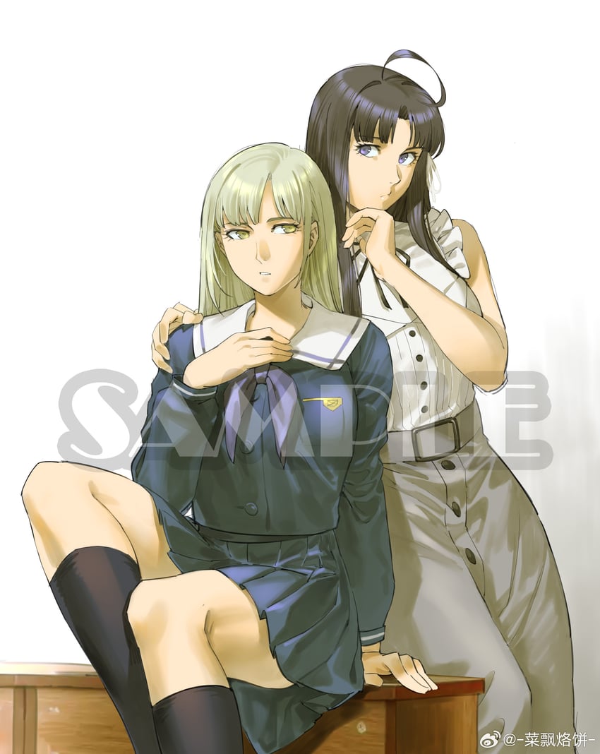 wakaba mutsumi and awa subaru (bang dream! and 2 more) drawn by ruukii_drift