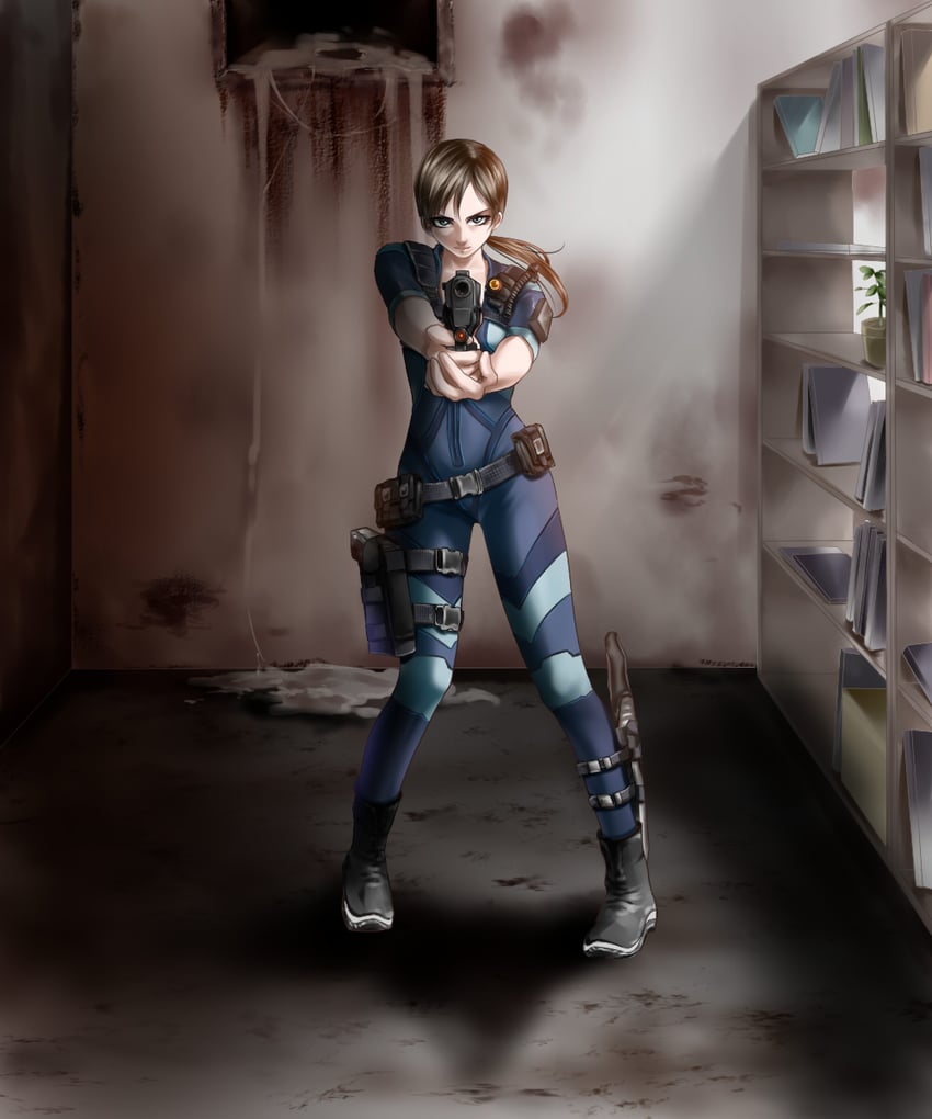 jill valentine (resident evil and 1 more) drawn by wasabi_(legemd)
