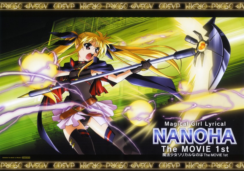 fate testarossa and bardiche (lyrical nanoha and 2 more) drawn by okuda_yasuhiro