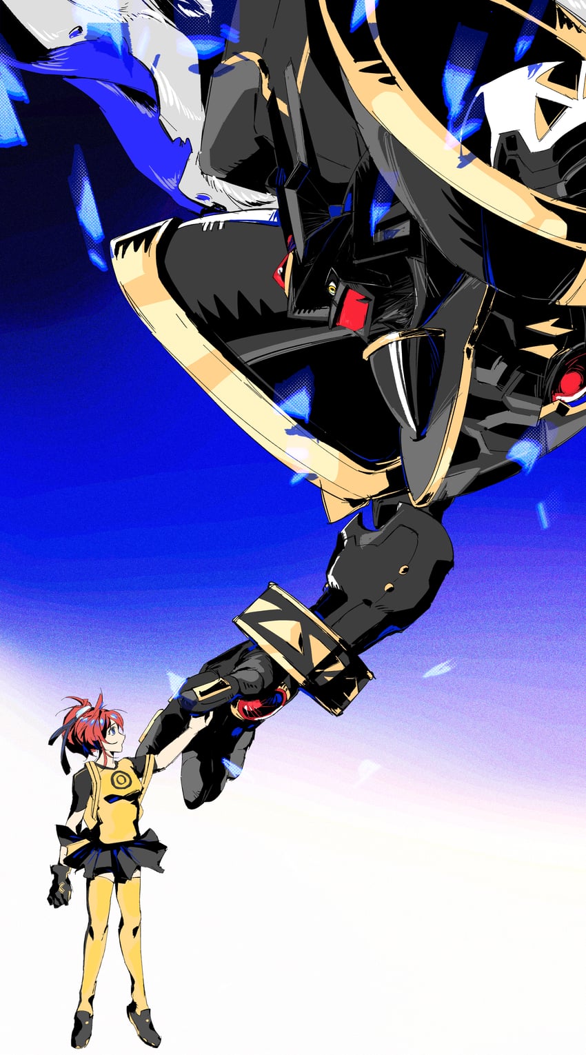 alphamon and aiba ami (digimon and 1 more) drawn by dawu233
