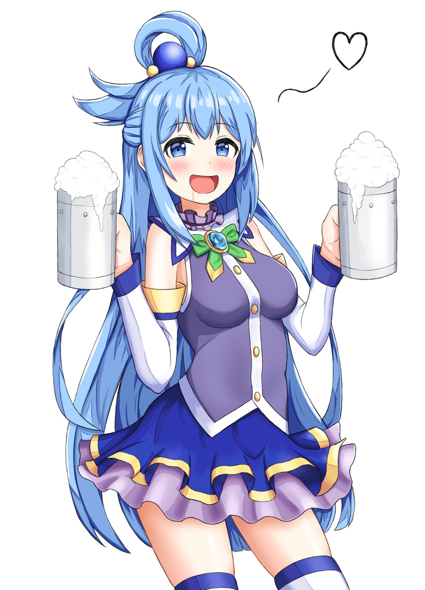 aqua (kono subarashii sekai ni shukufuku wo!) drawn by angdo_(kakajo26)