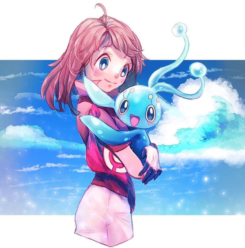 may and manaphy (pokemon and 2 more) drawn by r.aka.