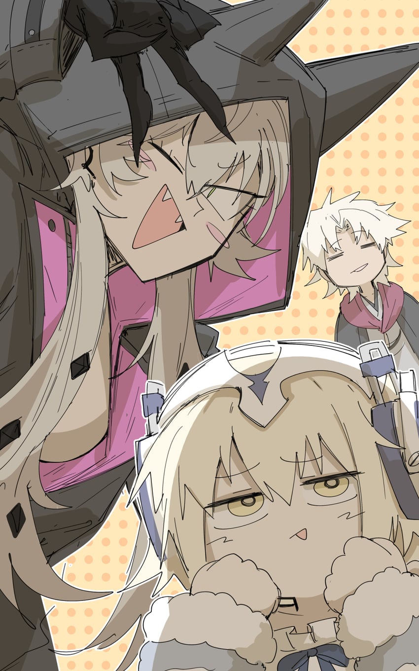 jeanne d'arc, lilith, amakusa shirou, and metatron jeanne (fate and 1 more) drawn by kankan33333