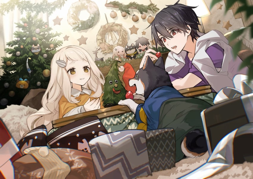 yumeoi kakeru, machita chima, gonzalez, kuroi shiba, and johnny nosleever (nijisanji) drawn by iv_4t