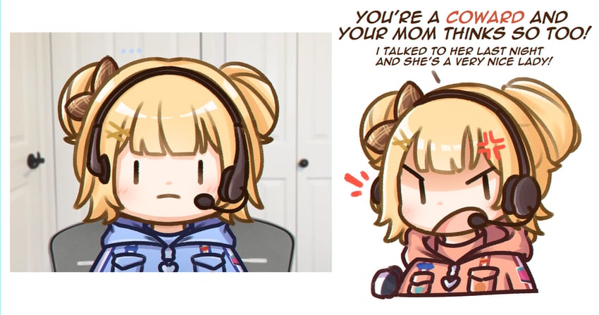 watson amelia (hololive and 1 more) drawn by moon_ldl