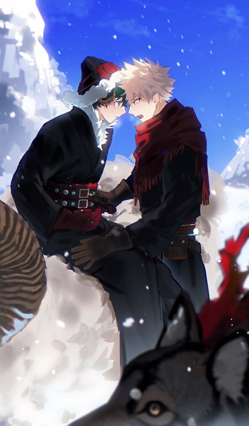 midoriya izuku and bakugou katsuki (boku no hero academia) drawn by homare04271