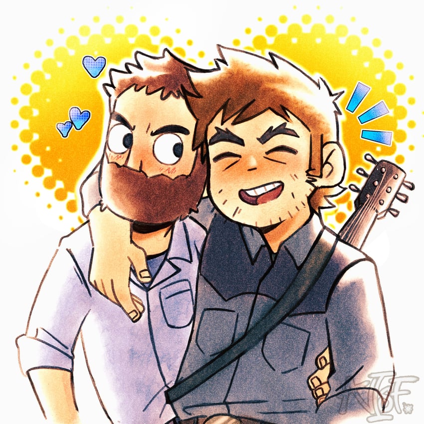 stephen stills and joseph (scott pilgrim) drawn by anisf_(anisfbakery)