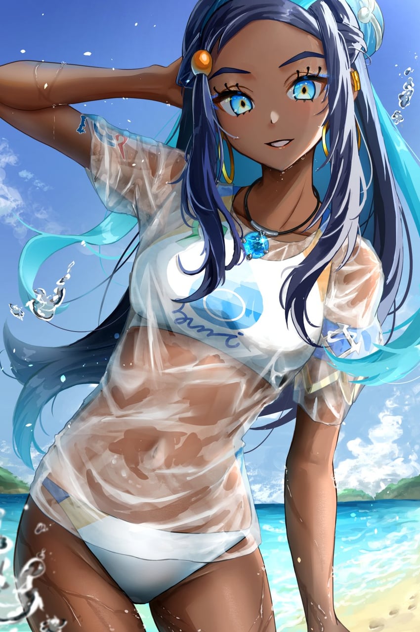 nessa (pokemon and 1 more) drawn by setta_shu