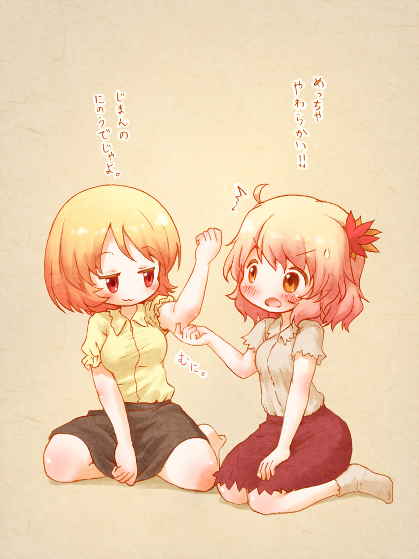 aki minoriko and aki shizuha (touhou) drawn by arinu