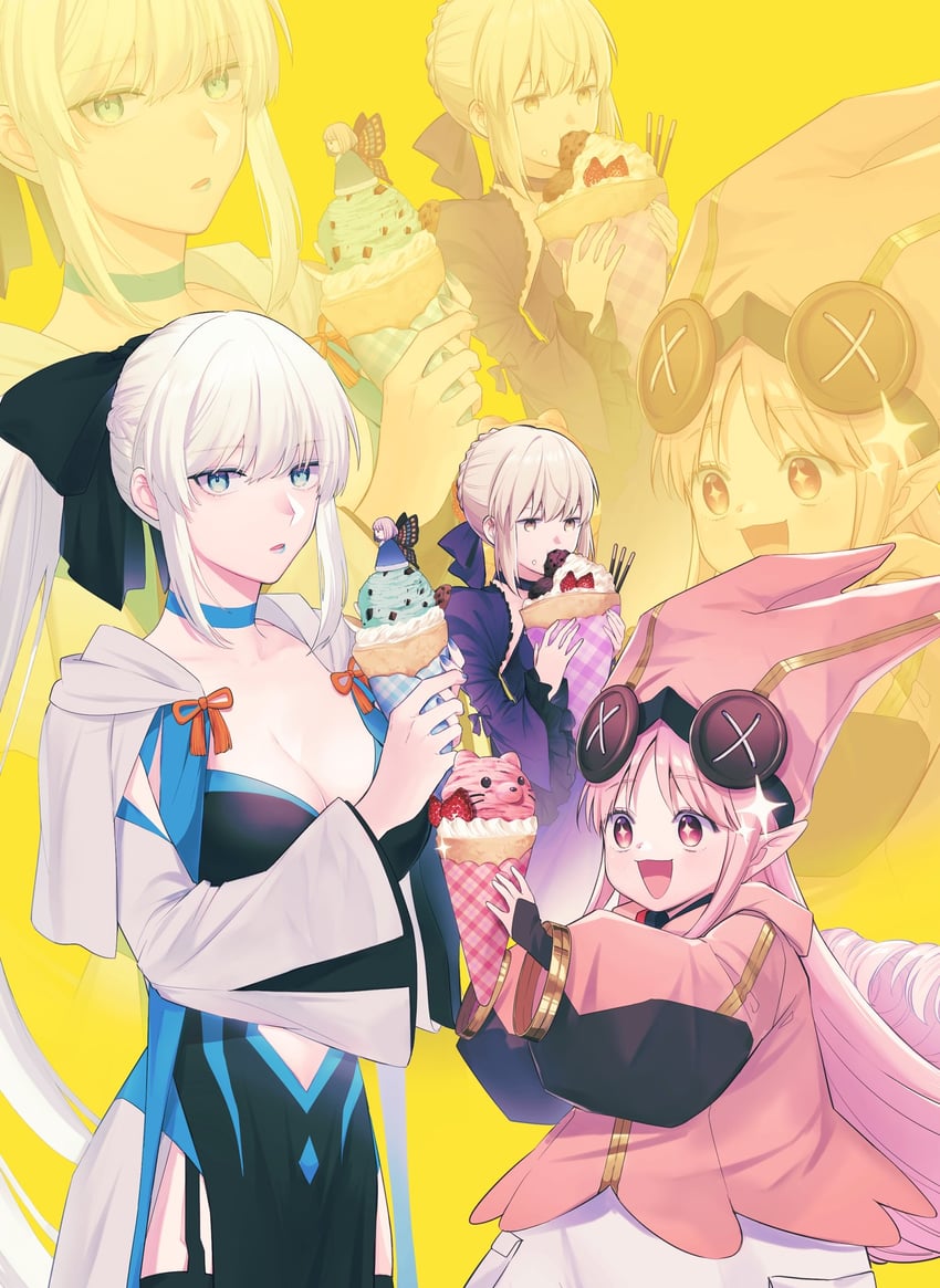 artoria pendragon, saber alter, morgan le fay, and habetrot (fate and 1 more) drawn by nuso