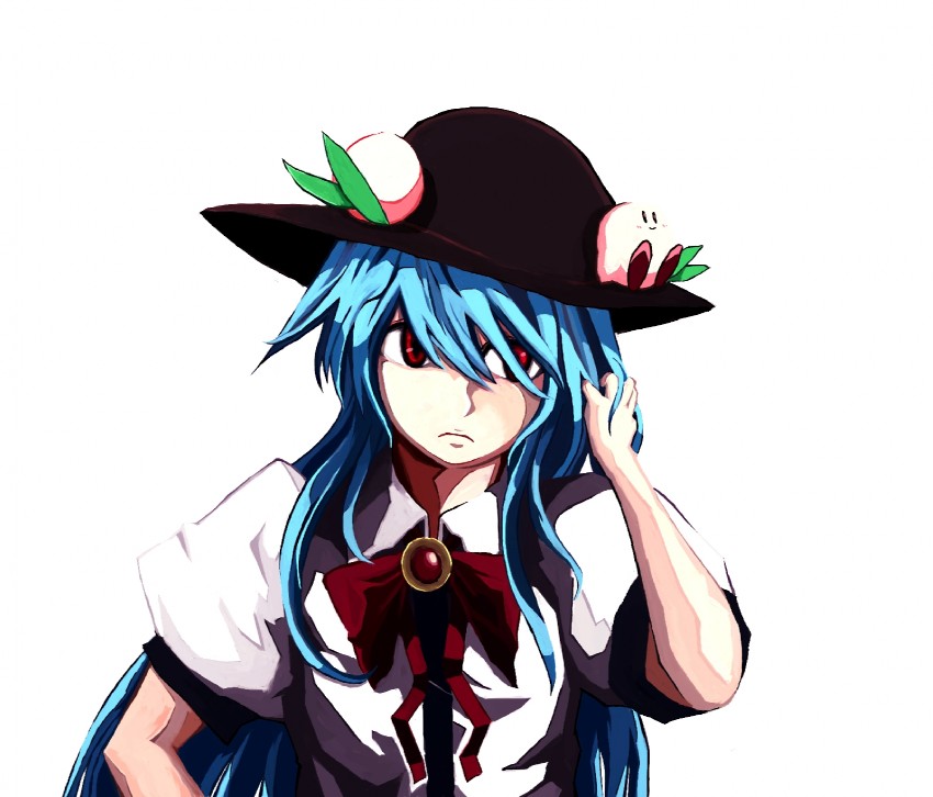 hinanawi tenshi and kirby (touhou and 1 more) drawn by hisui4764