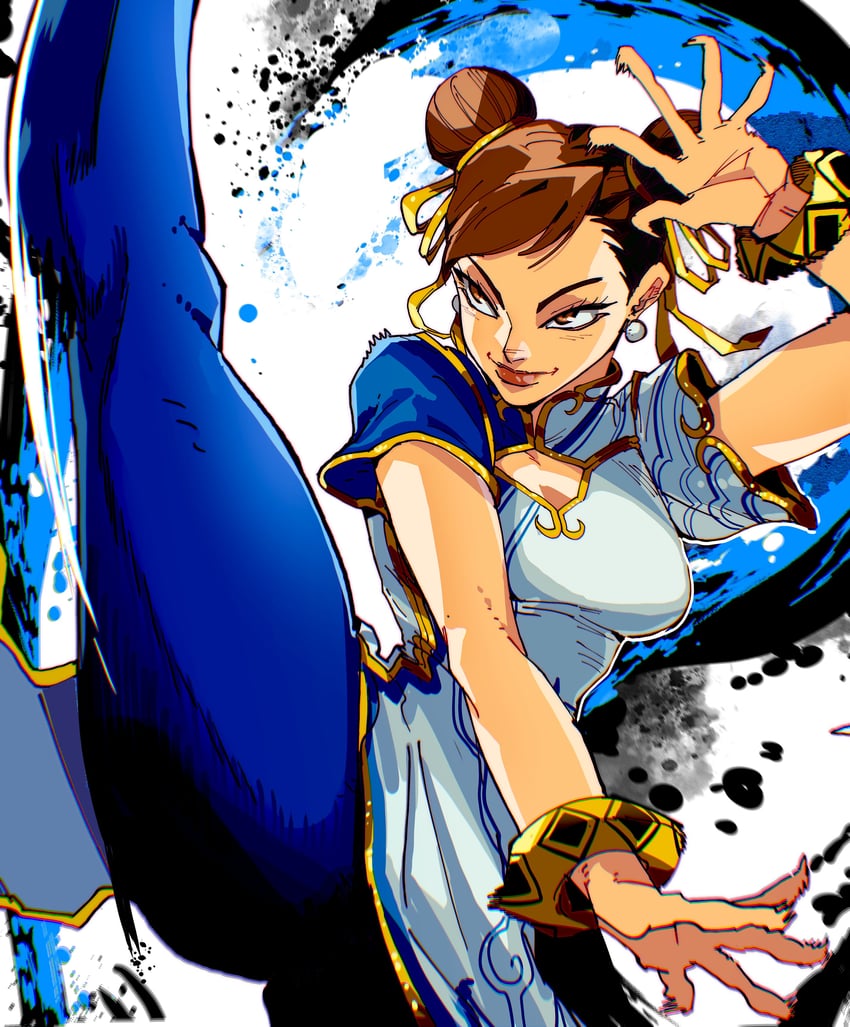 chun-li (street fighter and 1 more) drawn by isaacchief300