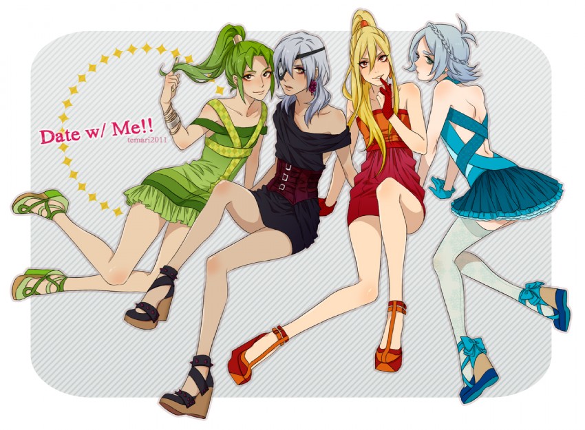 afuro terumi, fubuki shirou, sakuma jirou, and midorikawa ryuuji (inazuma eleven) drawn by temari114