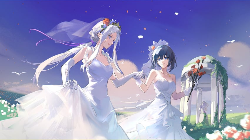female byleth and edelgard von hresvelg (fire emblem and 1 more) drawn by artuvia