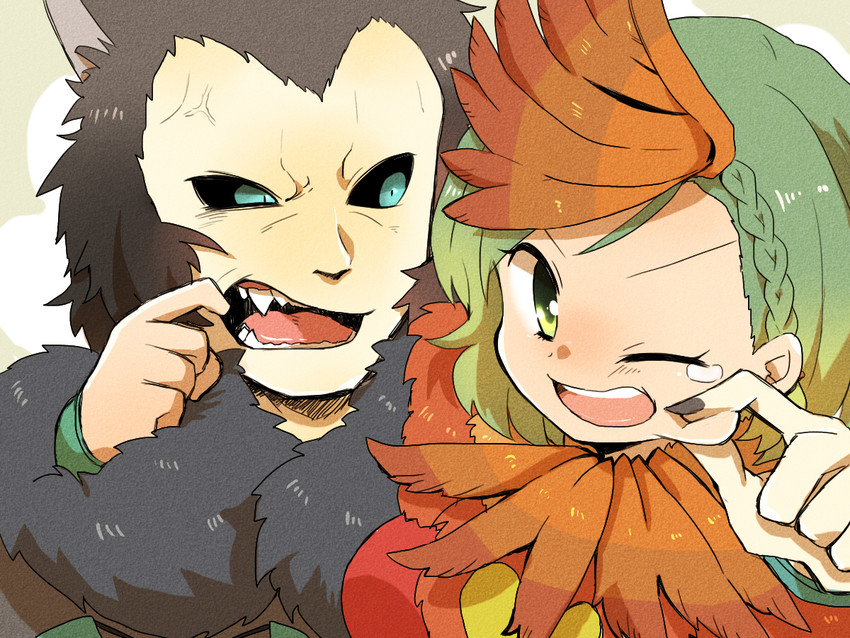 niwa ryouka and tsukui michio (juuni taisen) drawn by kou2121