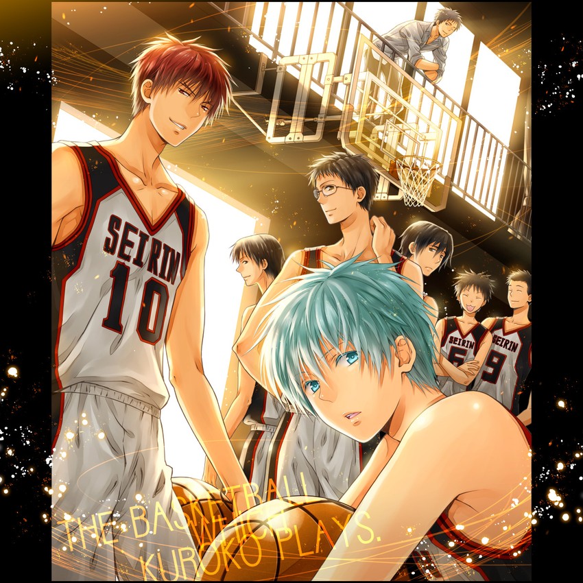 kuroko tetsuya, kagami taiga, kiyoshi teppei, hyuuga junpei, izuki shun, and 2 more (kuroko no basuke) drawn by yuuno_(yukioka)