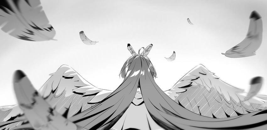 nanashi mumei (hololive and 1 more) drawn by ritsukichrilip9