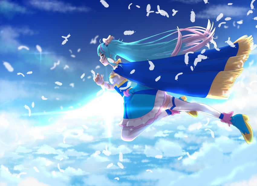 sora harewataru and cure sky (precure and 1 more) drawn by egillust2