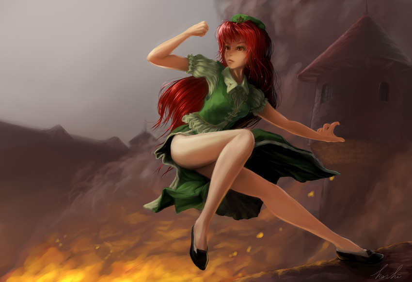 hong meiling (touhou) drawn by koshi_(koshi_vortex)