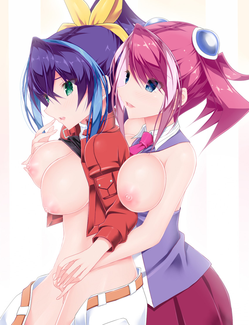 hiiragi yuzu and serena (yu-gi-oh! and 1 more) drawn by calcio