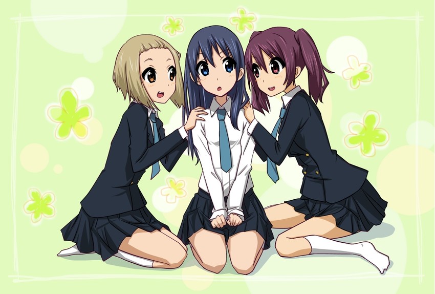 kajiwara sora, asou natsumi, and torikai hazuki (k-on! and 1 more) drawn by sakebuotoko