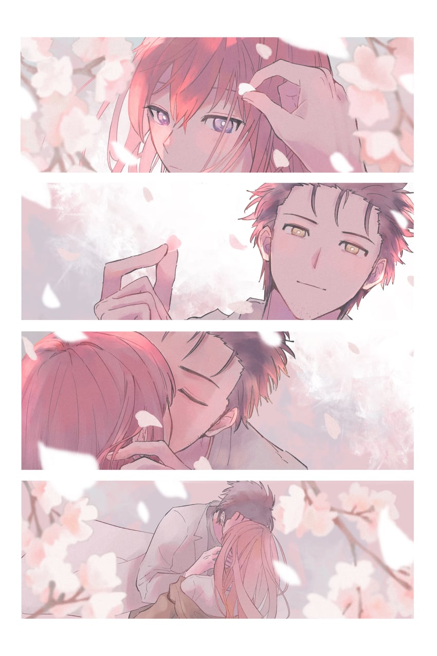 makise kurisu and okabe rintarou (science adventure and 1 more) drawn by suehiroch0