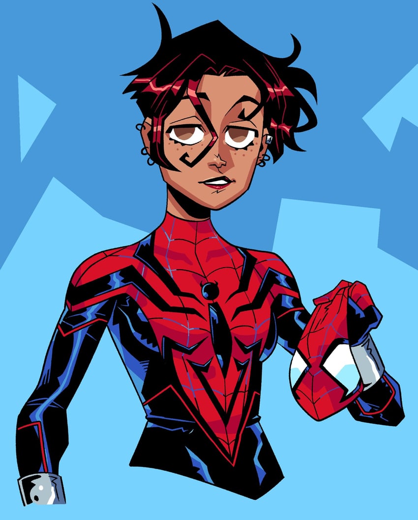 mayday parker and spider-girl (marvel and 3 more) drawn by wolfsvile