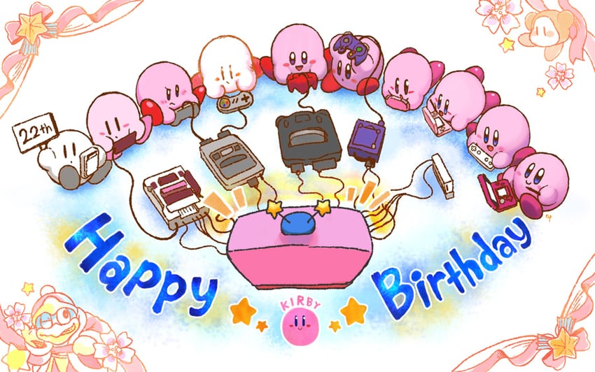 kirby, waddle dee, and king dedede (kirby) drawn by rike_(pixiv)