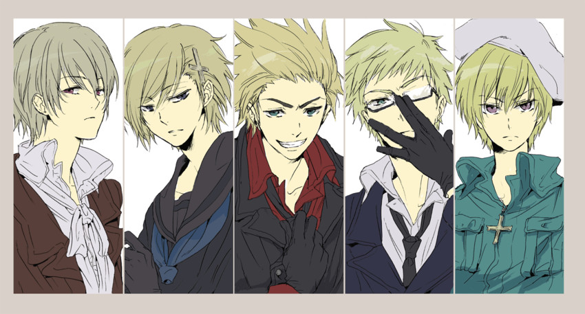 finland, sweden, norway, denmark, and iceland (axis powers hetalia) drawn by acm