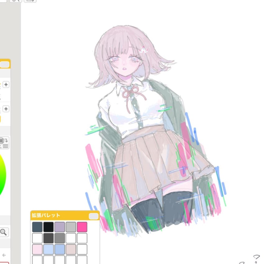 nanami chiaki (danganronpa and 1 more) drawn by c_(srhtguy)