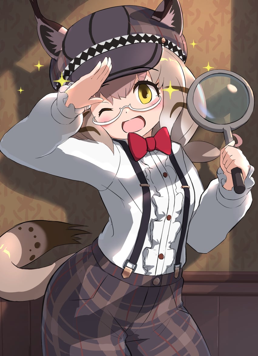 eurasian lynx (kemono friends and 1 more) drawn by koutsuu_(koutuukanseikan)