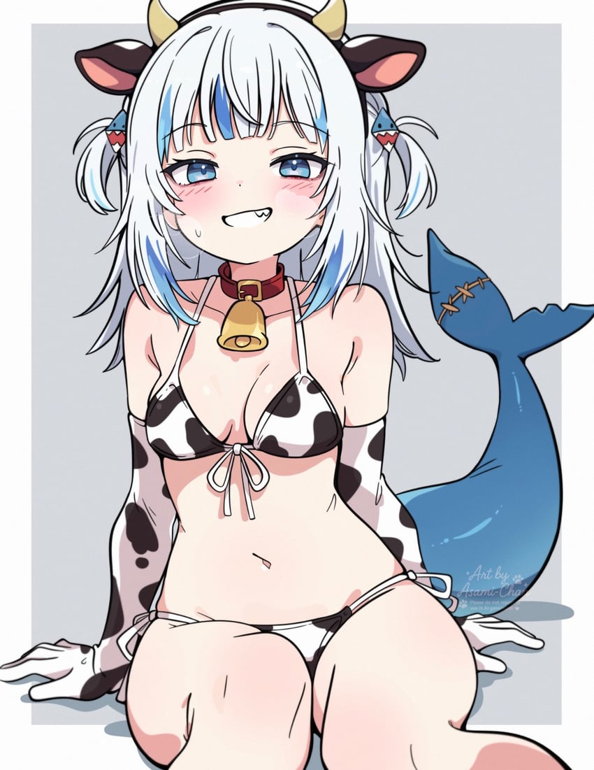gawr gura (hololive and 1 more) drawn by asami-chan