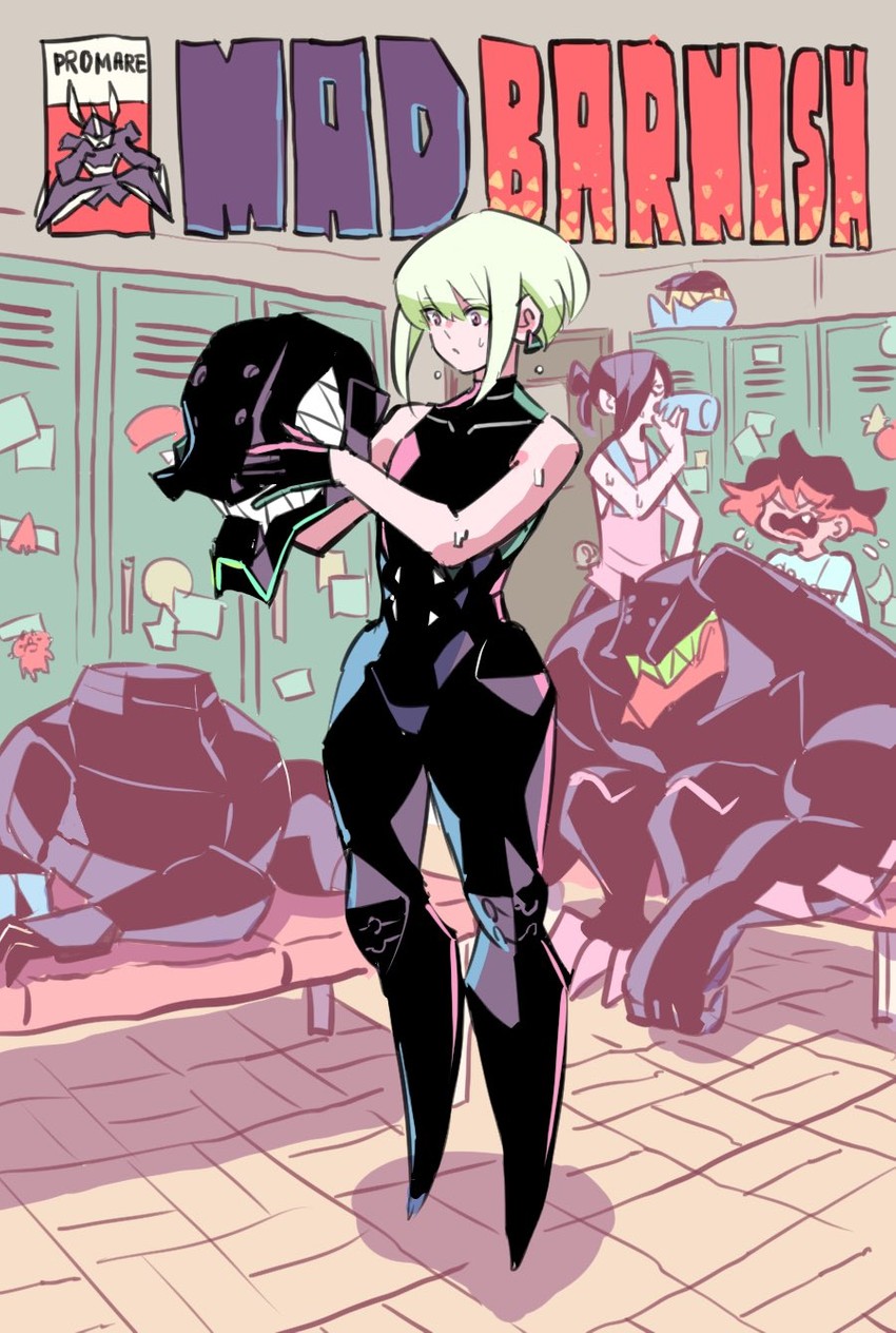 lio fotia, gueira, and meis (promare) drawn by takeuchi_ryousuke