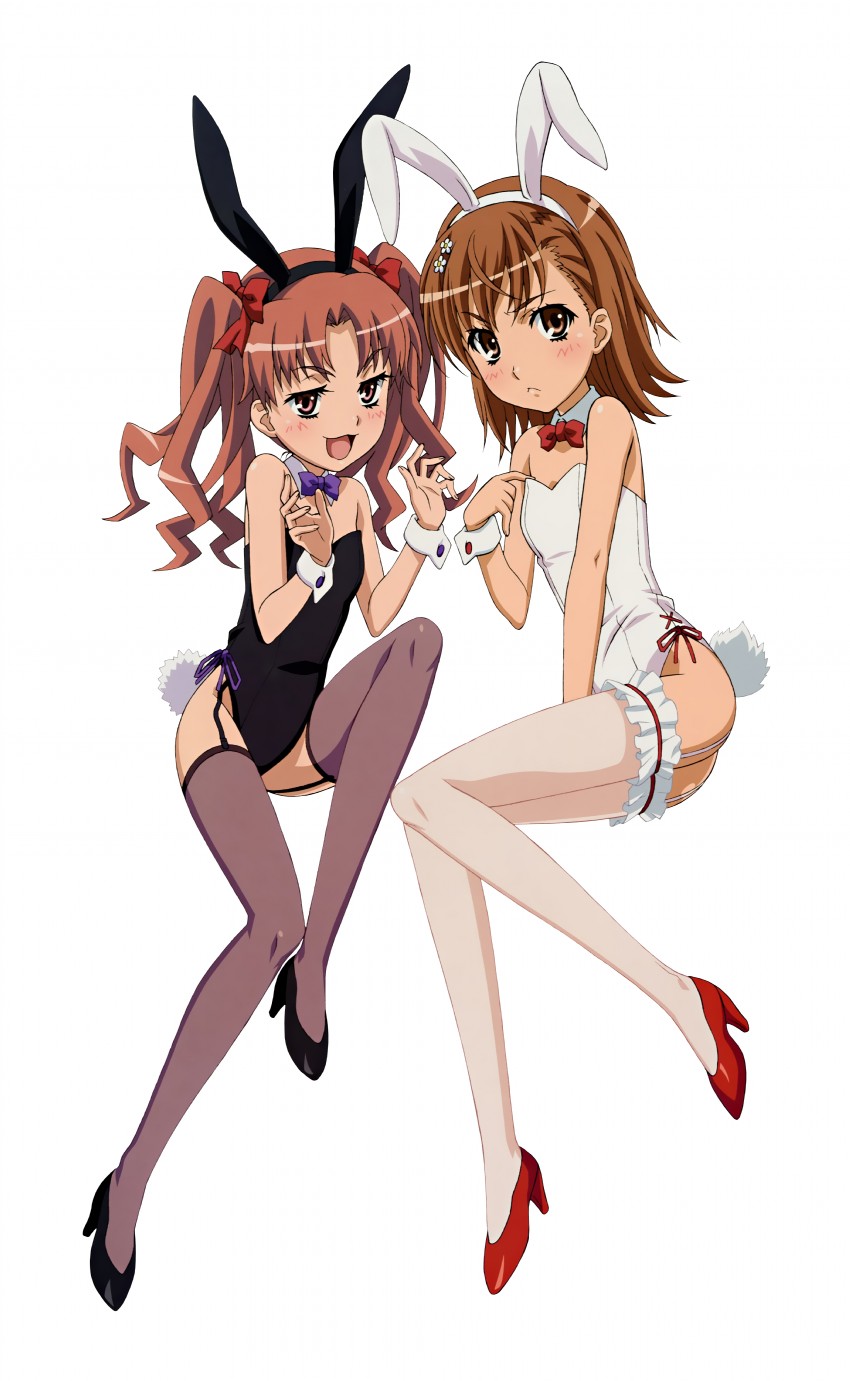 misaka mikoto and shirai kuroko (toaru majutsu no index and 2 more) drawn by shinohara_kenji