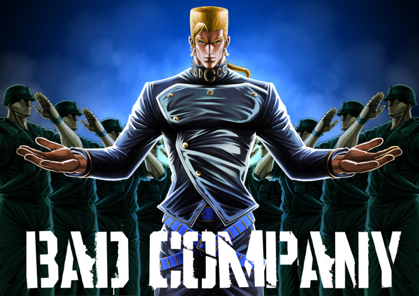 nijimura keicho and bad company (jojo no kimyou na bouken and 1 more) drawn by wahrheit