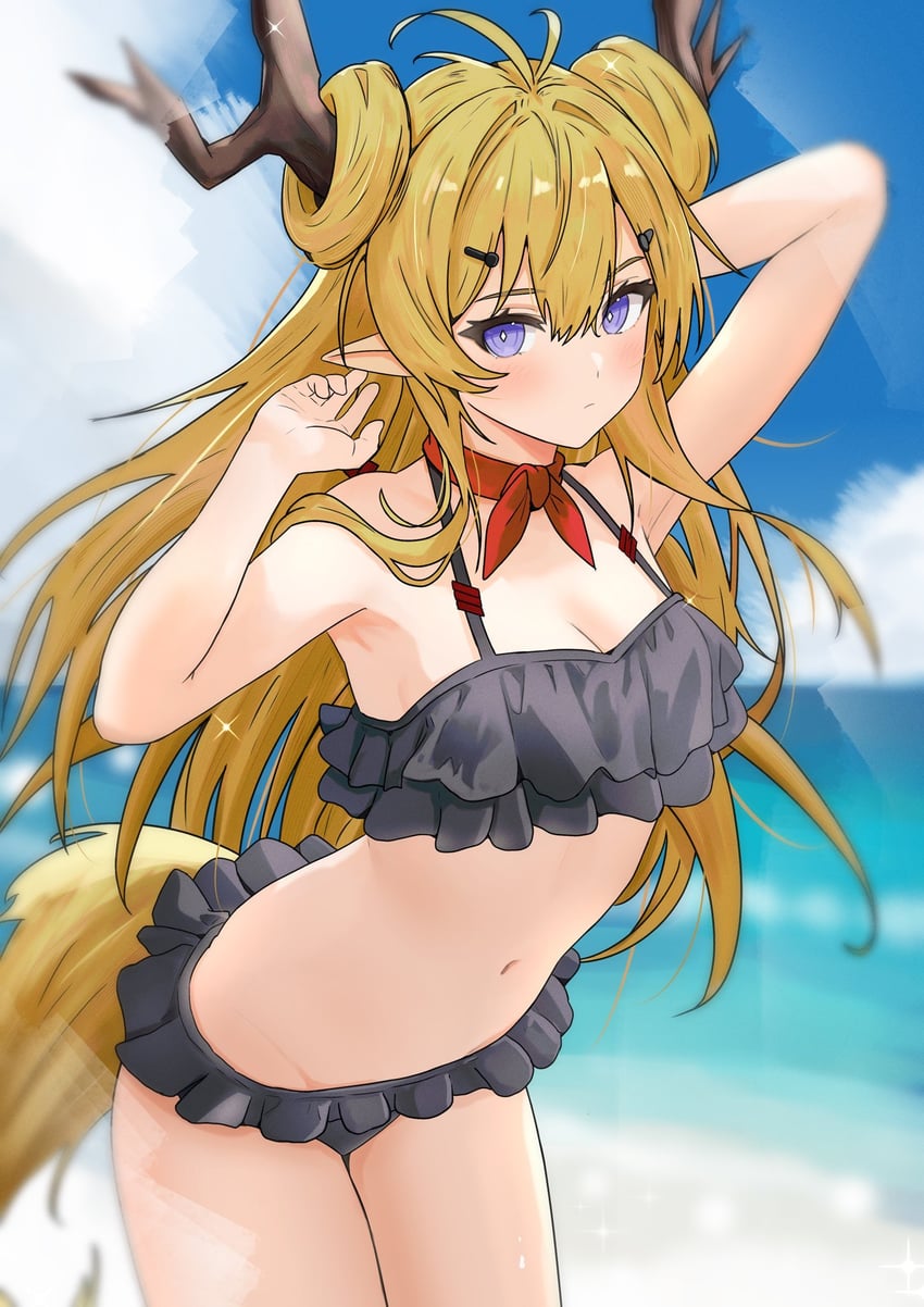 leizi (arknights) drawn by sora_mame_(princess_0sora)