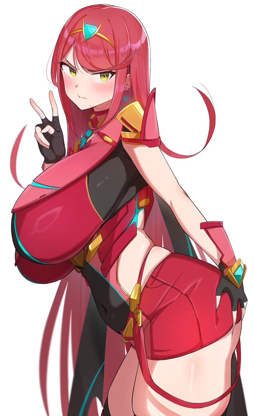 pyra and mythra (xenoblade chronicles and 1 more) drawn by oruru63100814