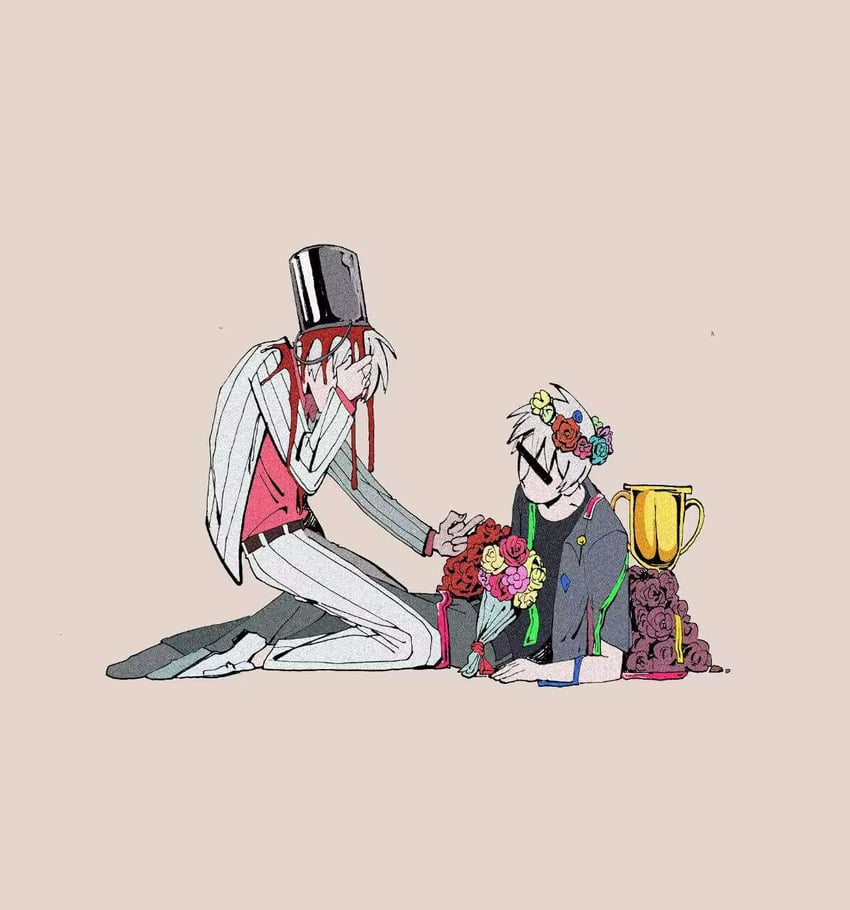 akagi shigeru and hirayama yukio (fukumoto mahjong and 1 more) drawn by nanji_yuan_zhumin