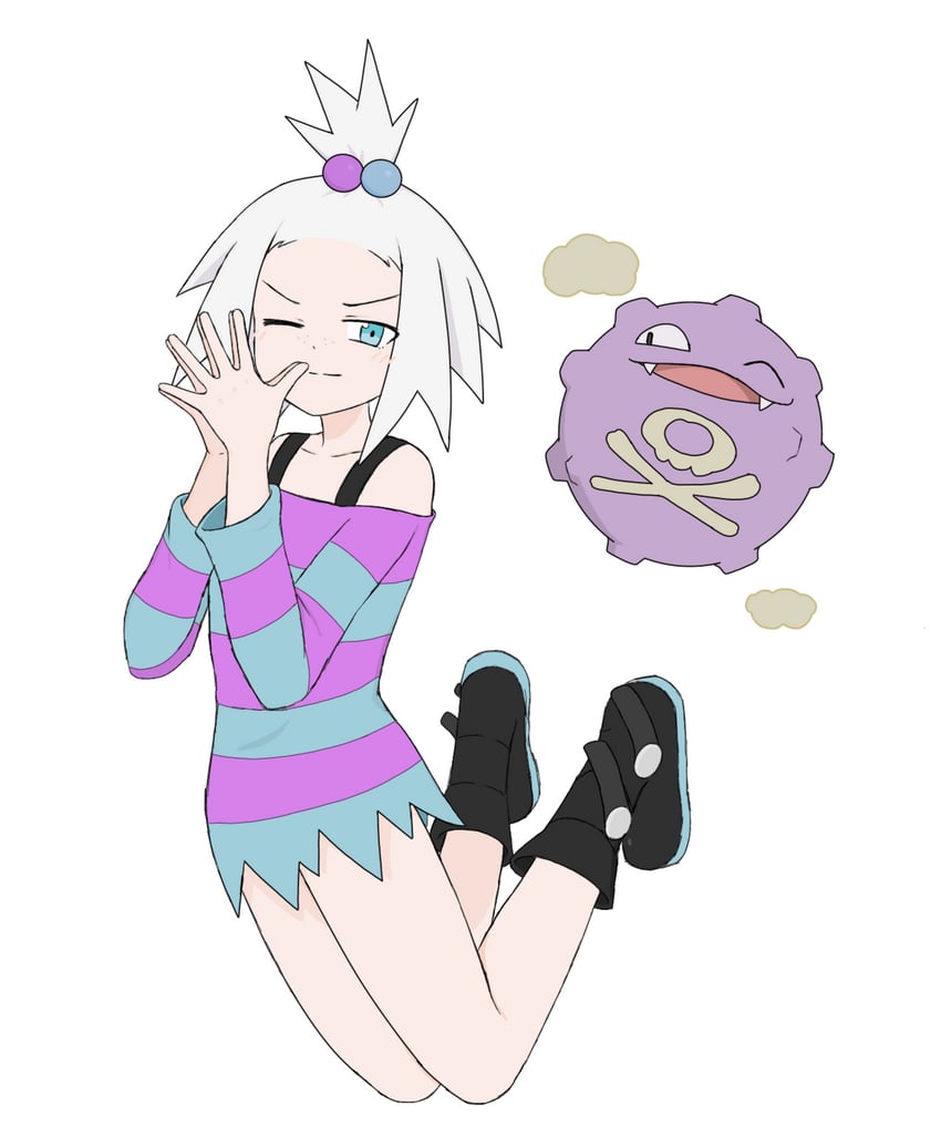 roxie and koffing (pokemon and 1 more) drawn by jiang_jiang_(swpv5248)