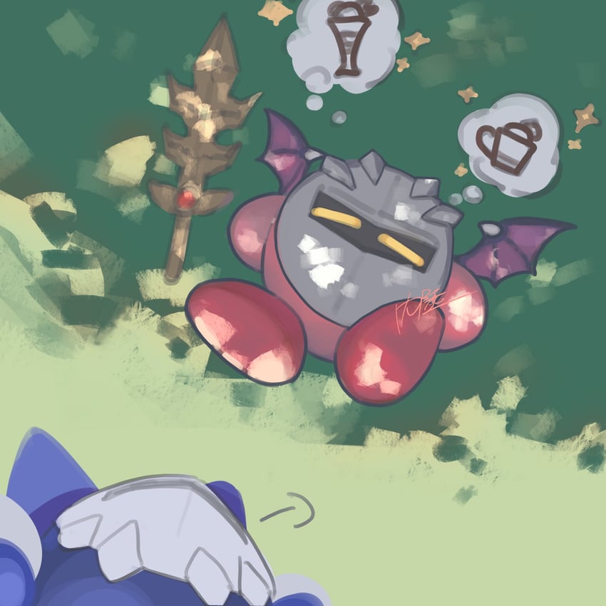kirby, meta knight, sword kirby, and meta knight sword kirby (kirby and 1 more) drawn by n4_sukihoudai