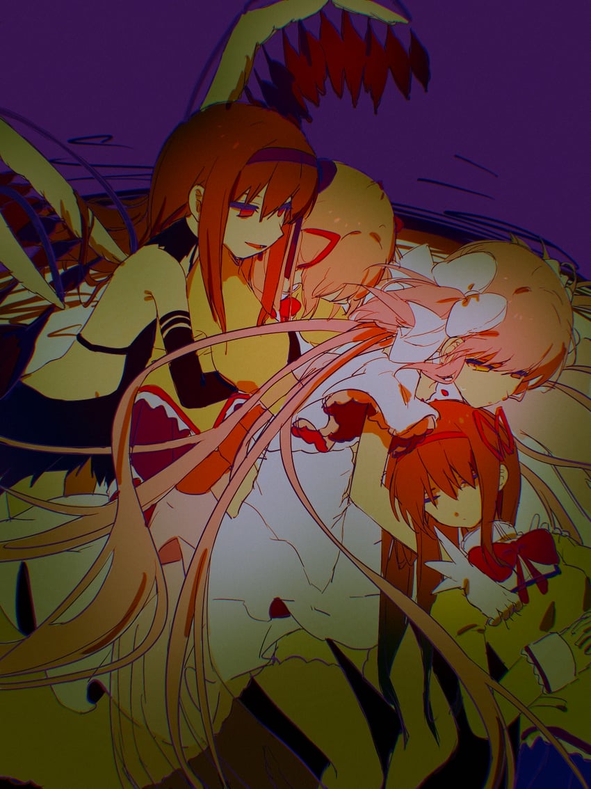 akemi homura, kaname madoka, ultimate madoka, and akuma homura (mahou shoujo madoka magica and 1 more) drawn by kamanberu_sando