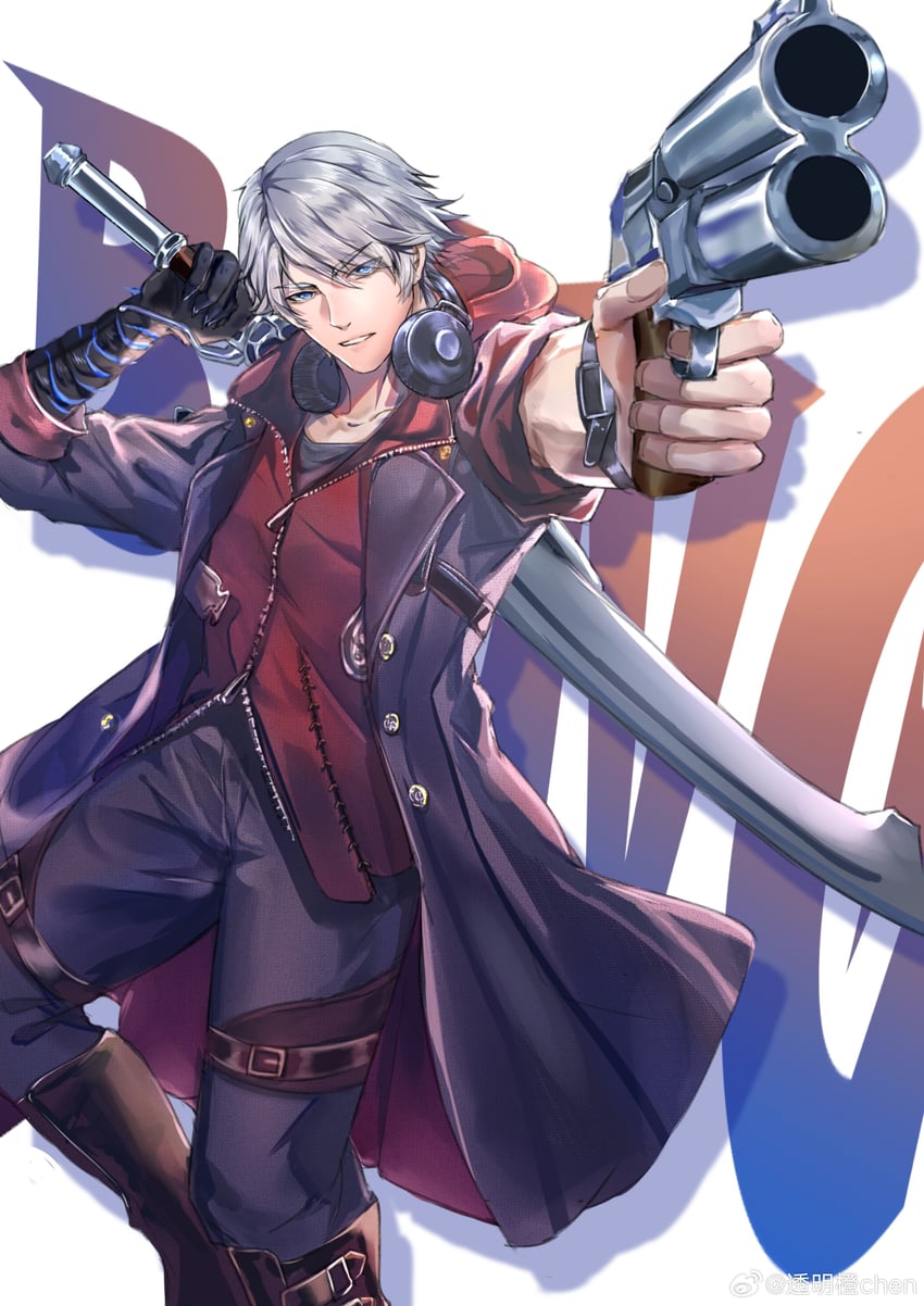 nero (devil may cry and 1 more) drawn by touming_cheng