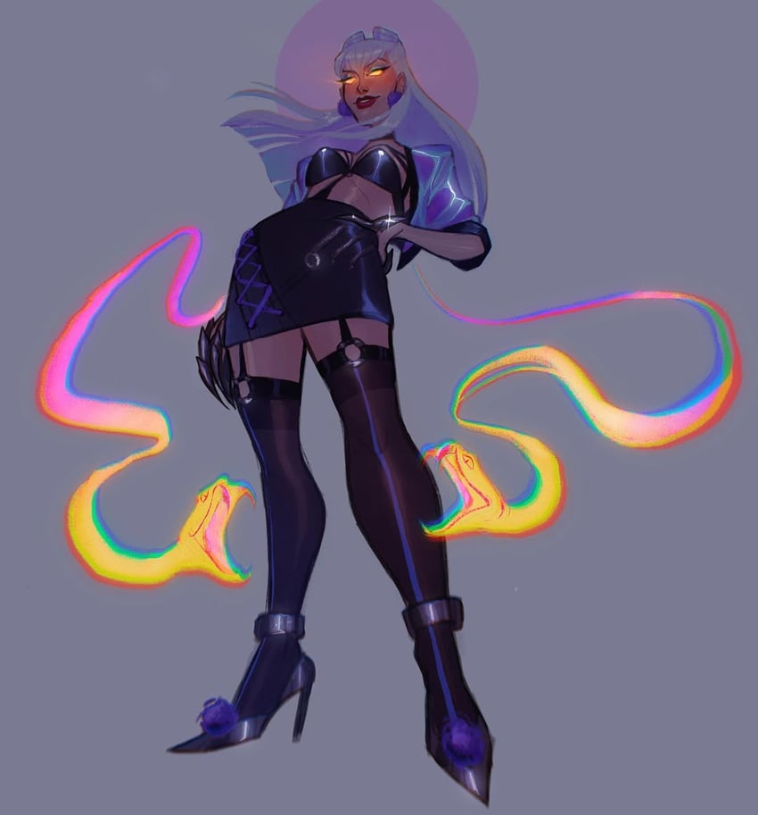 evelynn and k/da all out evelynn (league of legends) drawn by maliadoodles